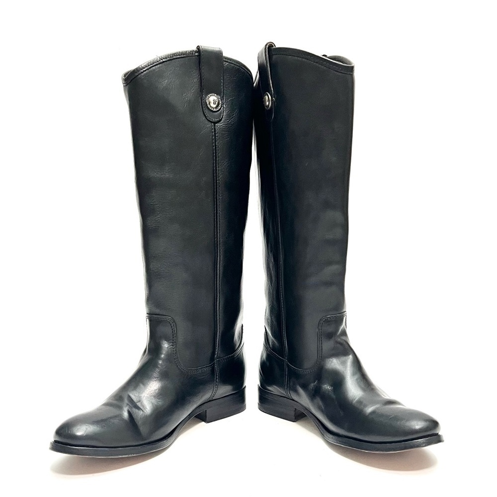 FRYE | Vintage 1990s women's black leather knee high equestrian riding boots - Picture 4 of 8
